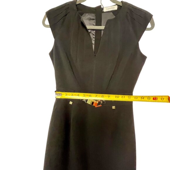 Calvin Klein Buckled Sheath Little Black  Short Dress - Picture 10 of 13
